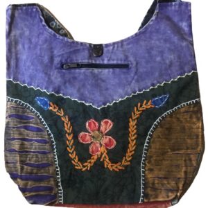 Handmade boho floral hobo bag hippie ethnic shoulder bag